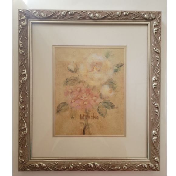 BRAND NEW 4 Piece Set: Vintage Framed French Jaune, Blanche, Rose, Paix - Picture 3 of 16